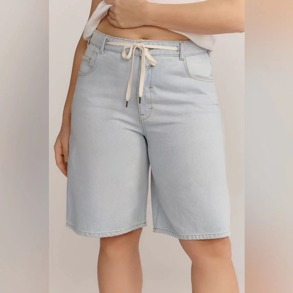 Anthropologie Pilcro Classic Bermuda Denim Shorts - Picture 2 of 6